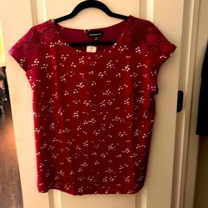 Allison Mixed Material Blouse